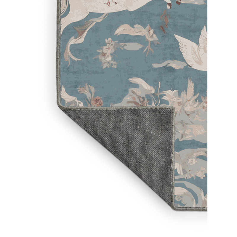 Tapis gris soyeux et moelleux, Carré 7 pi