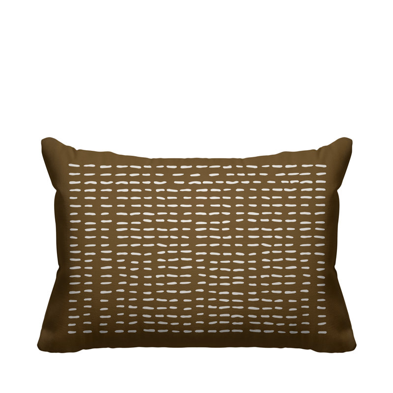 Housse et insert de coussin extérieur d'extérieur, Moka, 14 po x 20 po, Rectangle