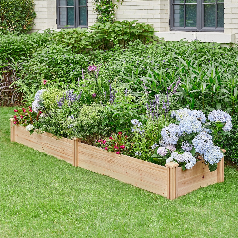 Arlmont & Co. Naylor Handmade Wood Outdoor Raised Garden Bed