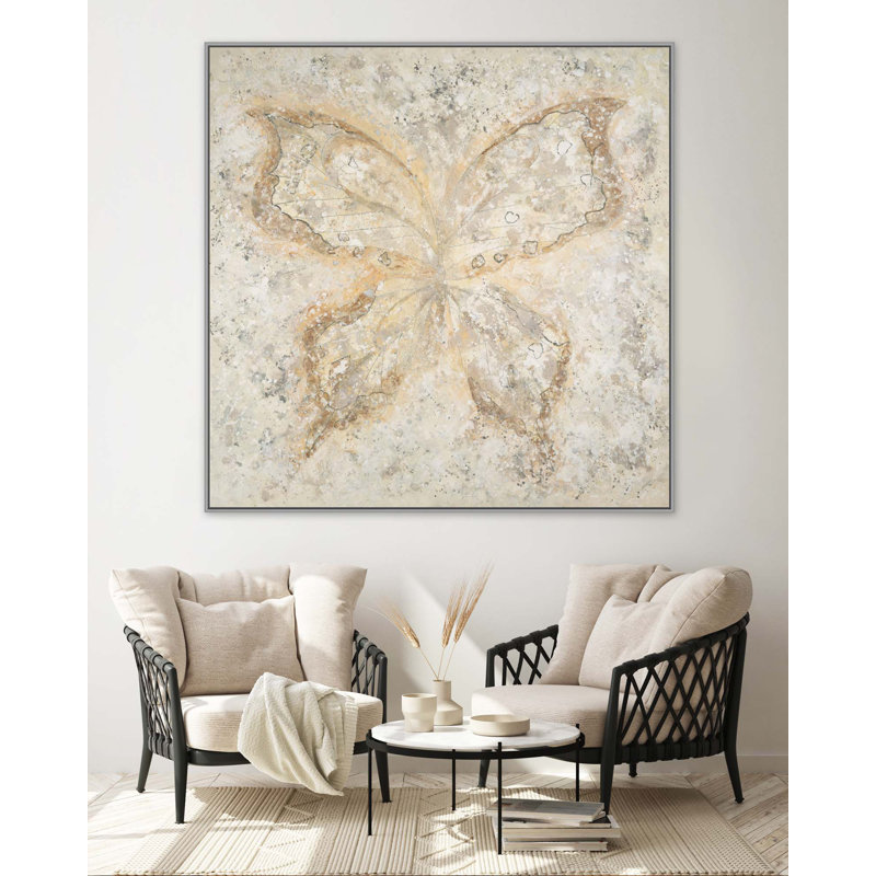 Gold Butterfly Print by H. Scott