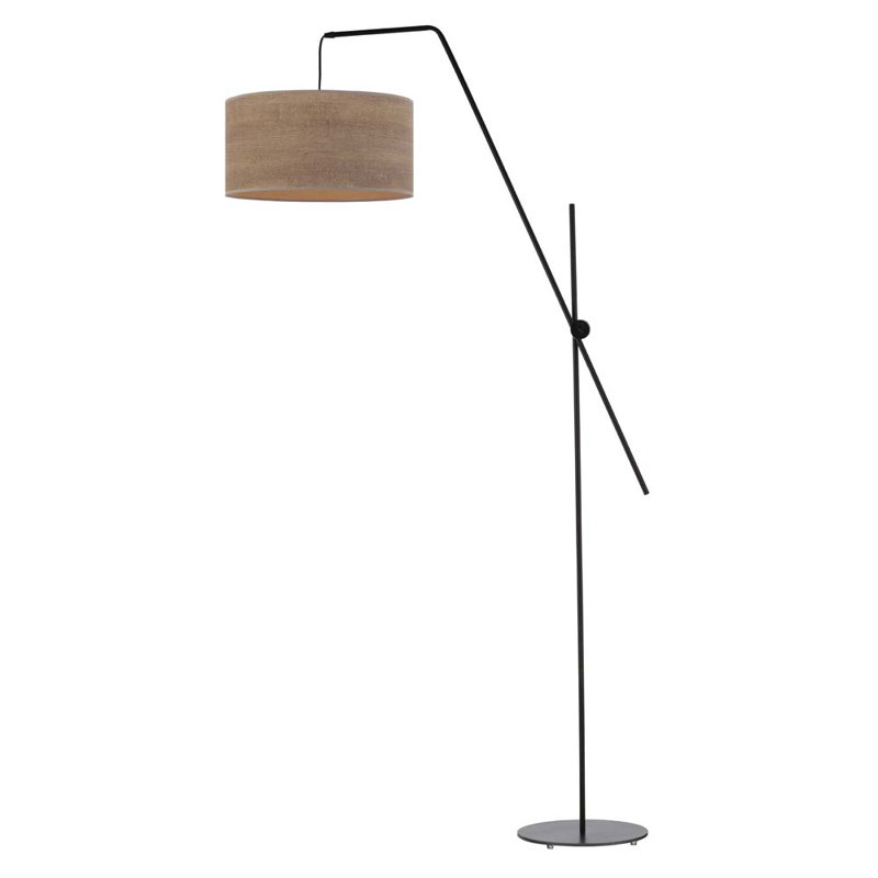Blaiyre 176cm Task Floor Lamp, Brown, Black
