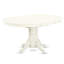 Cet ensemble de 7 pièces comprend une table de salle à manger ovale avec une rallonge papillon et 6 chaises Parson en tissu gris, lin blanc-303271879-385885184