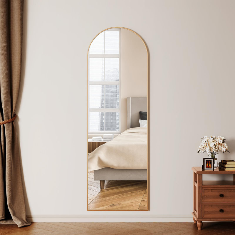 Aluminium Curved Mirror, Gold