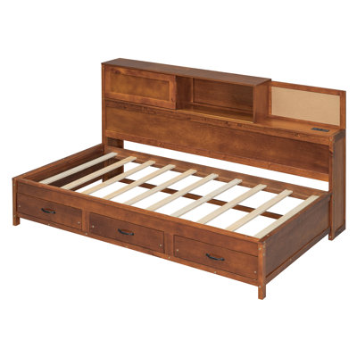 3 Drawers Daybed With Storage And Outlets