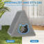 Triangular Waterproof Resin Cat House, Weather-Resistant & Long-Lasting-1551695229