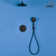 Rainfall Complete Shower System with 5-Setting Handheld Shower and Rough in Valve