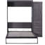 Lit double avec rangement - gris, comprend une armoire et des tiroirs se replie dans l'armoire pour une utilisation efficace de l'espace-432396867