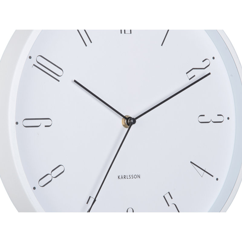 Iron Wall Clock, White