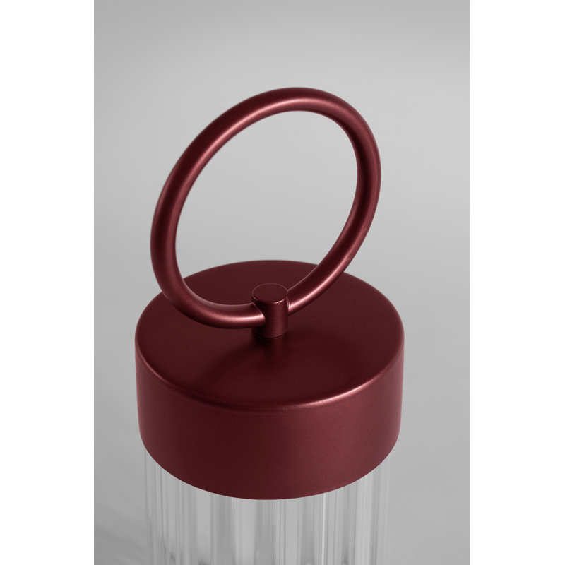 Claretta Battery Lamp, Dark Red
