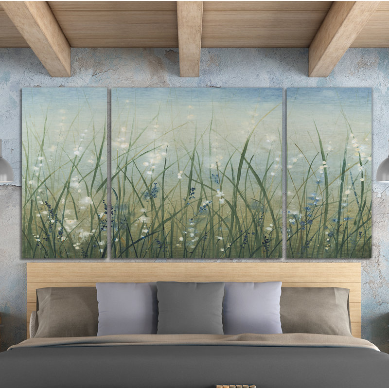 «Bliss I», reproduction sur toile 3 pièces, H 40 po x l 80 po x P 1,5 po