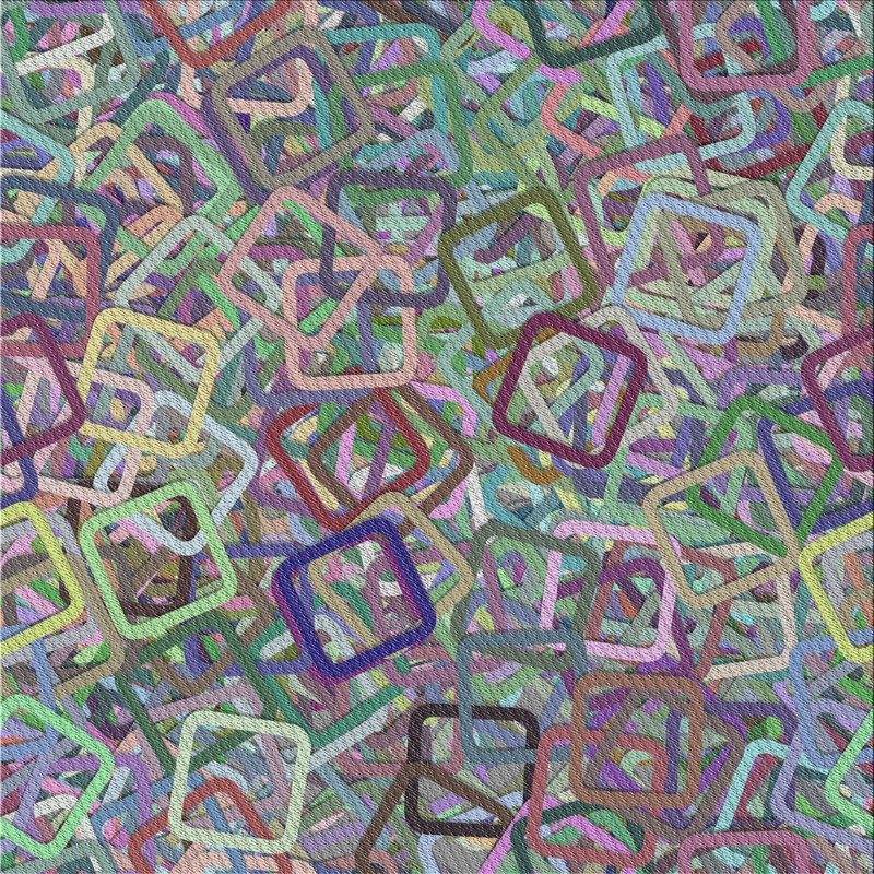 Tapis à motif géométrique vert, Carré 6 pi