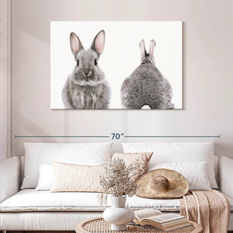 Portrait de lapin Brampt, H 30 po x l 45 po