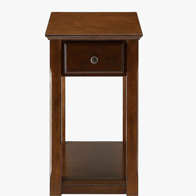 Table d'appoint en noyer avec tablette inférieure