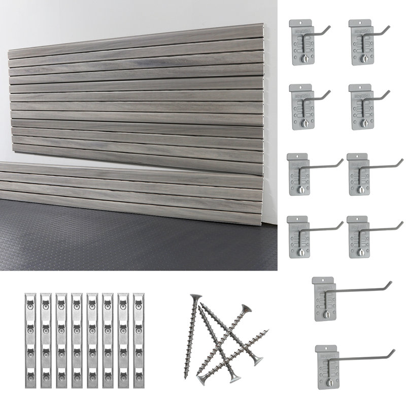 Slatwall Large Standard Duty Starter System, Barnwood Gray