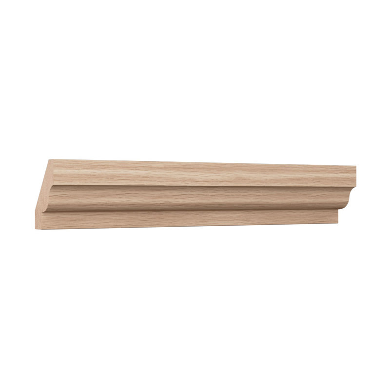 WM60 - Americraft Crown Solid Hardwood Moulding, 1 13/32"H x 1 1/16"P x 1 3/4"F x 96"L, Stain Grade Red Oak, Red Oak