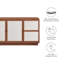 Crédence de rangement l 63,1 po Modway