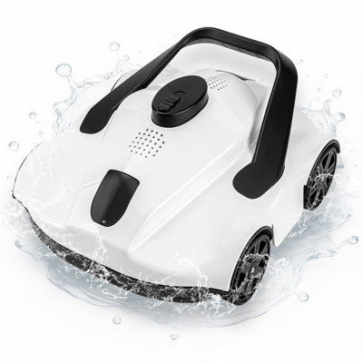 Cordless Robotic Pool Cleaner for Above Ground Pools, 130 Mins Long Runtime, Self-Charging