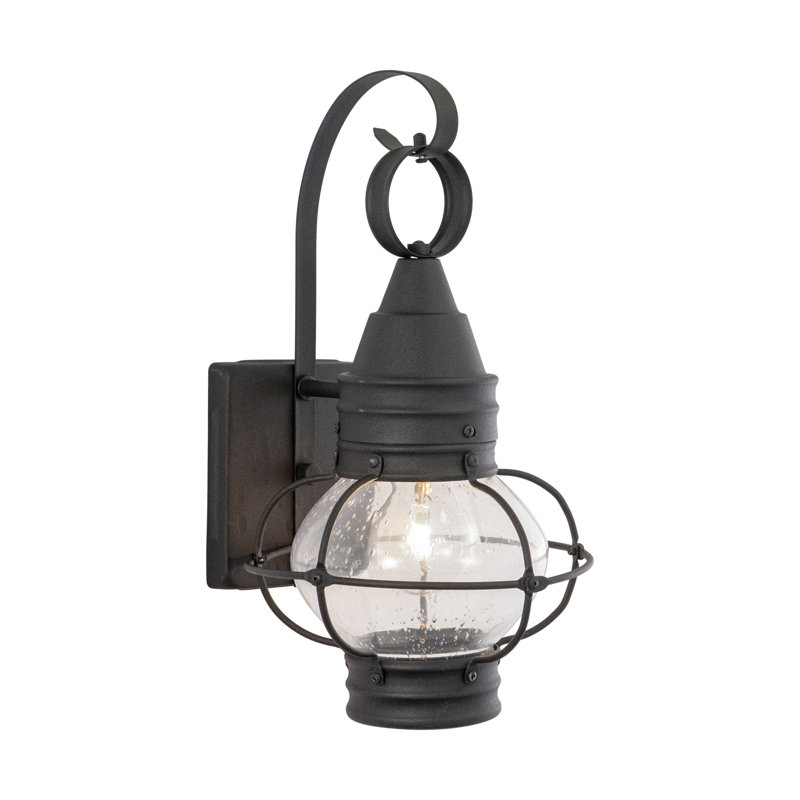 Wellings Steel Wall Light, Textured Black, 13.5" H x 8" W x 8.5" D