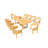 Cimberly 10 - Person Teak Wood Patio Dining Set with Rectangular Table