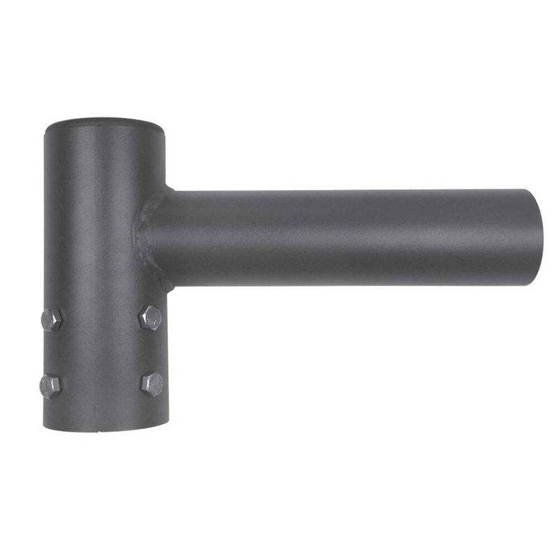 Support rond rond à rayons horizontaux simples avec 2-3 / 8In Tenon pour luminaires d'extérieur SlipFit