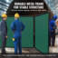 Welding Screen with Frame, 6' 3 Panel Welding Curtain Screens, Flame-Resistant Vinyl Welding Protection Screen on 12 Swivel Wheels (6 Lockable), Moveable & Professional for Workshop-406354452-406354456