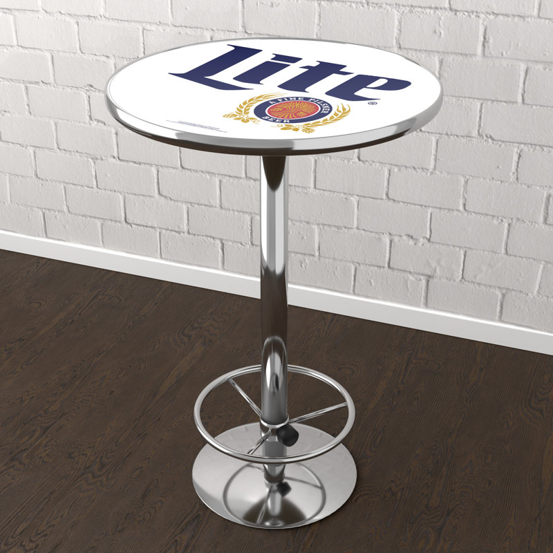Miller Lite Retro Bar Table with Footrest