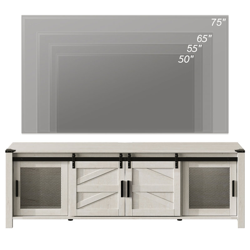 Crédence de rangement l 70 po Tafa, Blanc