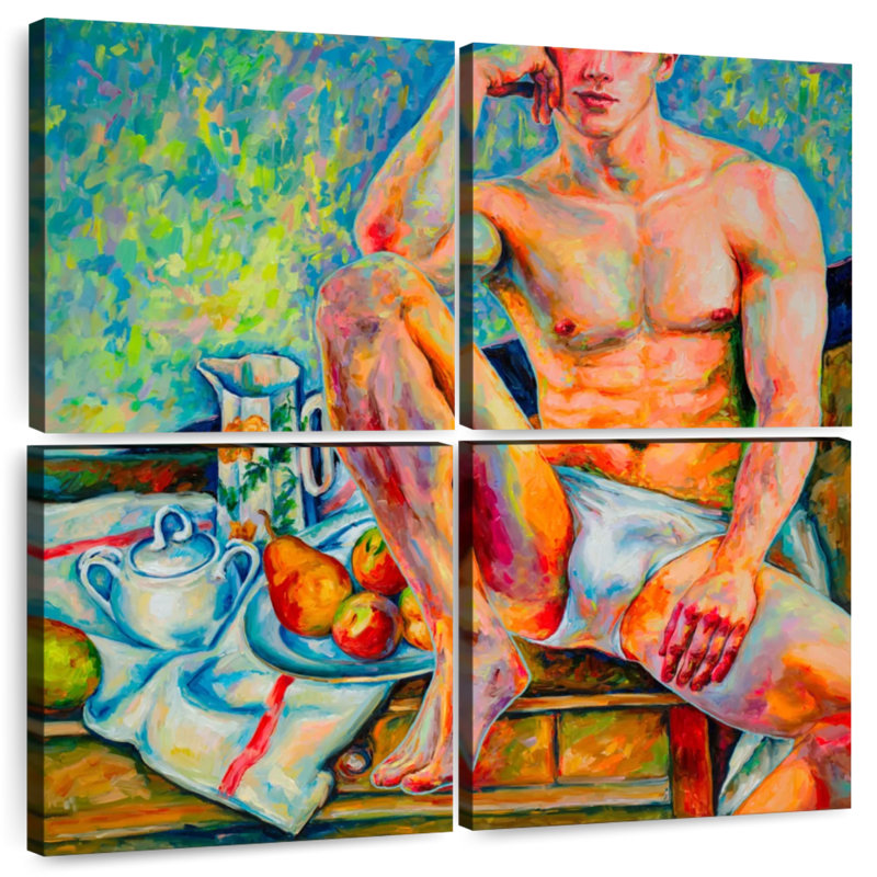Leisha nature morte avec du sucre, H 26 po x l 26 po