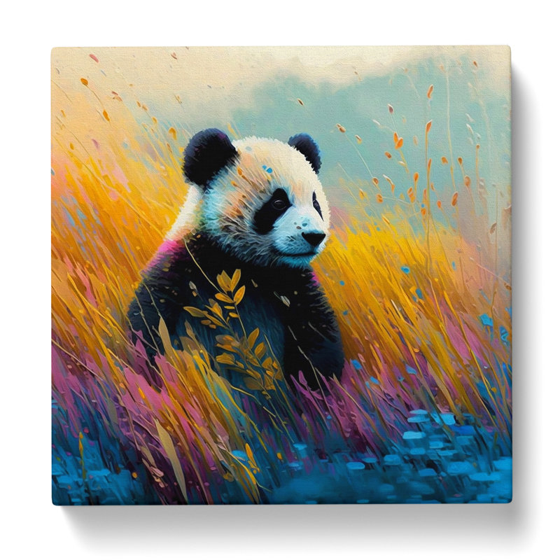 Panda Colour Field - No Frame Print, 50cm H x 50cm W x 3cm D