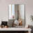 24x32 Inch Silver Metal Framed Rectangular Bathroom Mirror for Wall, Shatterproof and Easy to Install