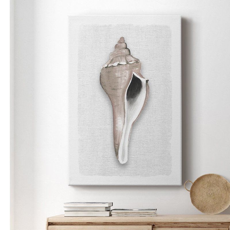 Sea Front Shell II - impression sur toile tendue, H 12 po x l 8 po x P 1,5 po