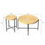 Ensemble de 2 tables basses et tables de bout - Panneau de fibres à densité moyenne imperméable avec housse en PVC-265897868