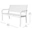 Powder Coated Steel Outdoor Bench-1201156569