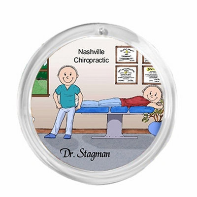Personalized FF Round Christmas Ornament:  Chiropractor, Sports Medicine Doctor - Male
