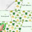 Papier peint adhésif autocollant à quatre feuilles vert botanique, vert, jaune, floral