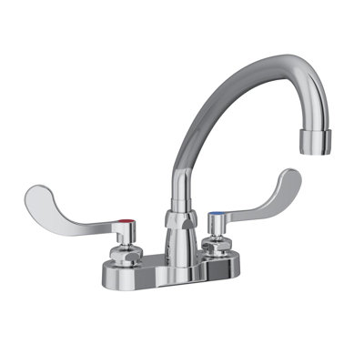 4" Centerset with Exposed Deck Faucet with 10" Arc Tube Spout 4" Wristblade Handles