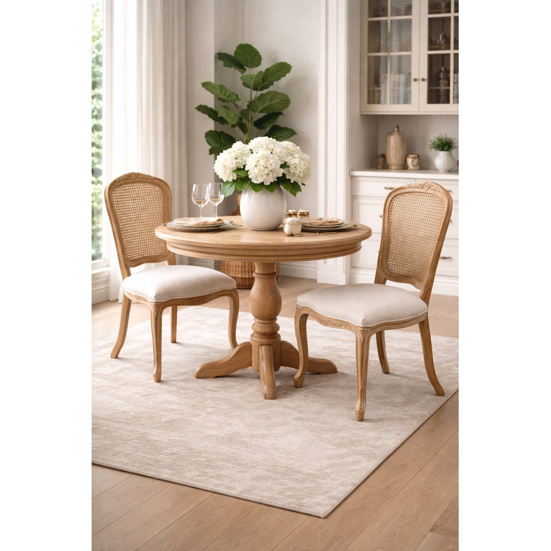 46cm H Polyester Blend Upholstered Full Back Accent, Beige