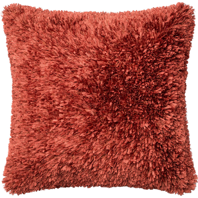 Rust Shag Square Decorative Pillow Set for Nursery