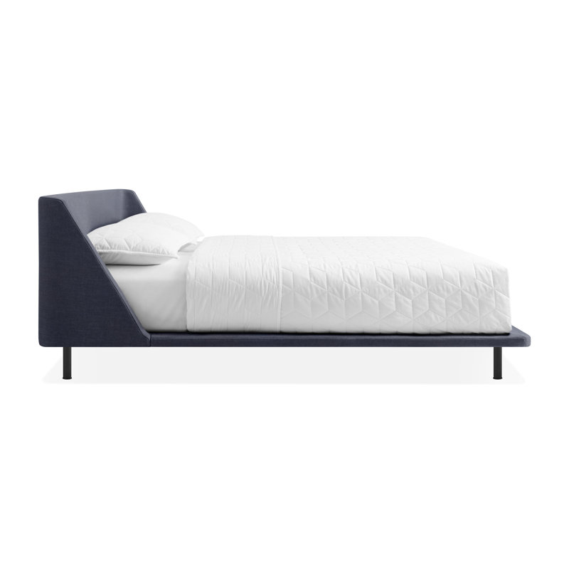 Nook Upholstered Bed, King, Edwards Navy Crossweave