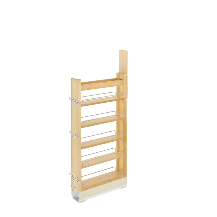 Rev-A-Shelf - Wood Tall Cabinet Pullout Pantry Organizer w/ Soft-Close - 448-TPF58-14-1