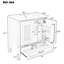 Meuble-lavabo 30 po avec lavabo style rétro, espace de rangement multifonctionnel, tablette de porte, porte à fermeture en douceur, noir