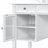 44.4" Makeup Vanity Desk With Large Adjustable Mirror, Dressing Table Set With Drawer & Cabinet, Space-Saving Beauty Station For Bedroom, White