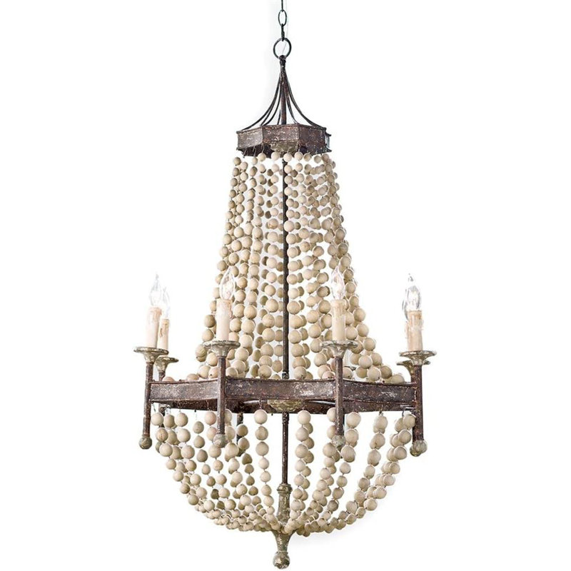 Lustre empire à 8 lumières avec perles et accents Zehlani