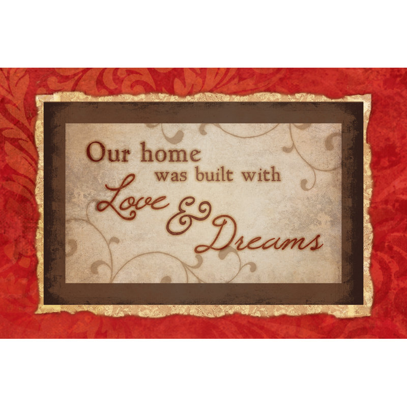 Home Built Red - Wrapped Canvas Print, 30cm H x 46cm W x 3.8cm D