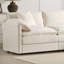 Canapé en velours côtelé de style moderne 113,7 pouces, canapé modulaire avec configuration flexible, conception sans cadre et sans os, emballage compressé, idéal pour les appartements et les meubles de bureau, aucun assemblage requis, beige