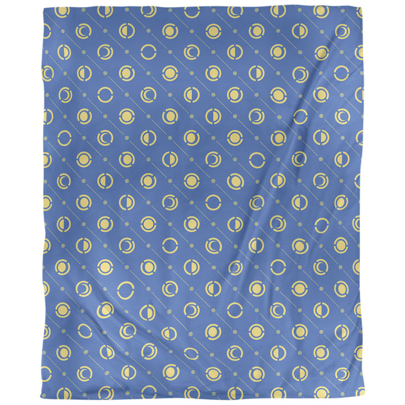 Tissu de phases lune, Bleu / Jaune, L 54 po x l 36 po, Lin huître palazzo