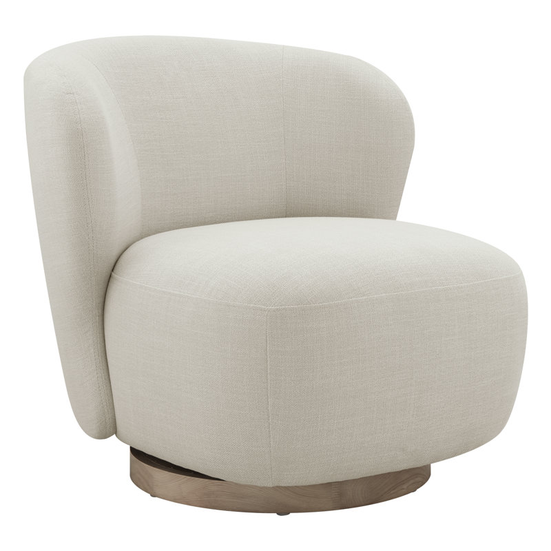 Fauteuil demi-tonneau pivotant rembourré Nanni, Lin Performance Effie