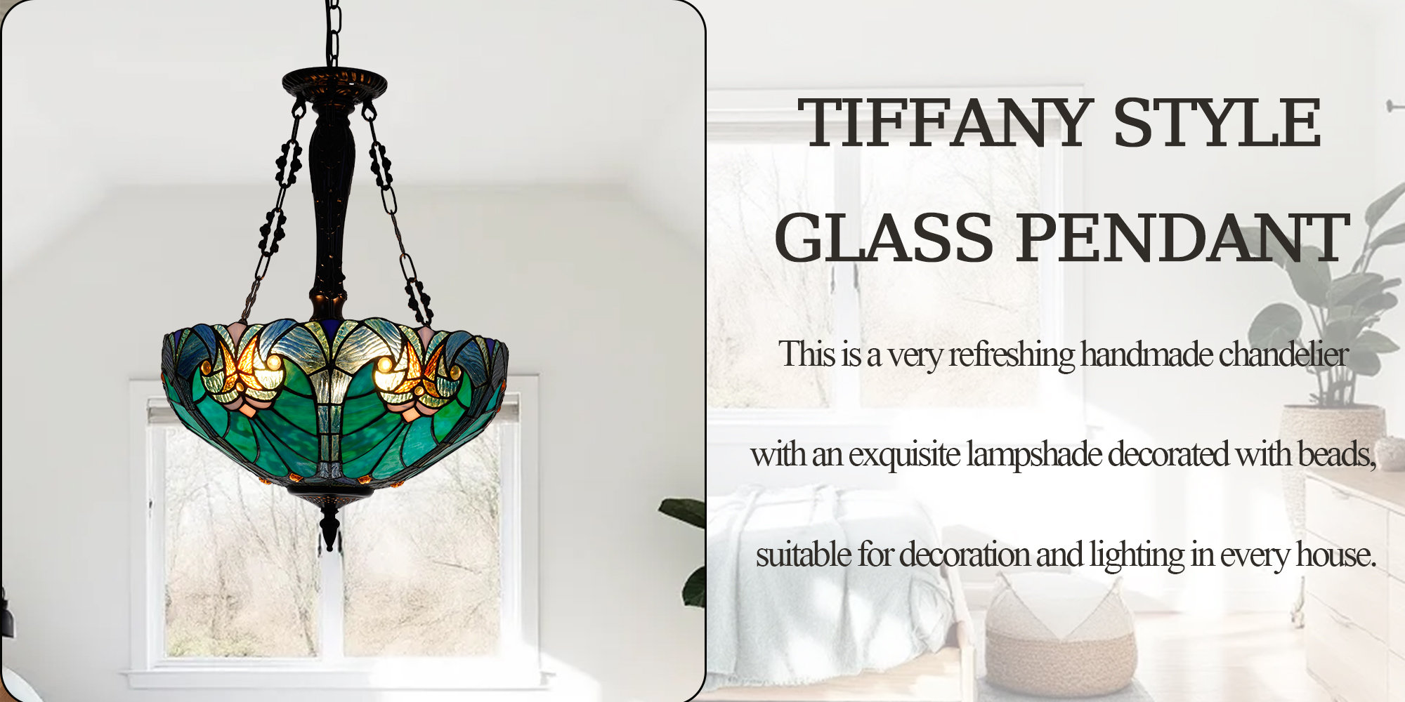 Tiffany Style Glass Pendant