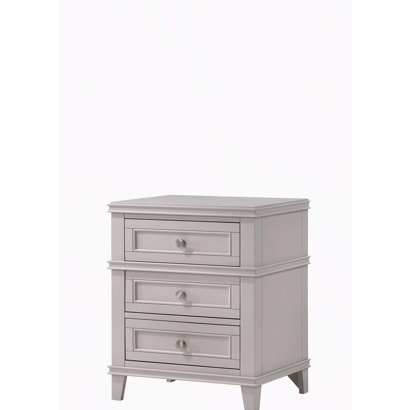 Table de chevet 3 tiroirs avec USB