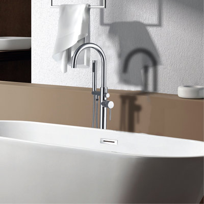 Freestanding Tub Faucet With Hand Shower - Foundation Included Appearance